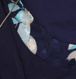 R&M Richards Womens Knit Tank Dress with Necklace 9389 Peacock Blue 14