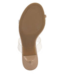 INC International Concepts Brisa Embellished Vinyl Sandals Dark Almond Brown 7M