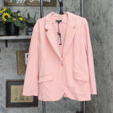 DG2 Womens Stretch Crepe Blazer 687783 Blush Pink 1X