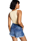 And Now This Frayed Distressed High Rise Denim Jean Shorts Medium Blue 29