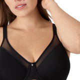 Bali Womens One Smooth U Ultra Light Illusion Neckline Underwire Bra Black 38DD
