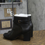 Bella Vita Arlette Dress Leather Buckle Booties ARLET Black 8.5N