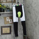 Aogda Womens Fleece Lined Cycling Pants w/ Leg Zip Black Multi L