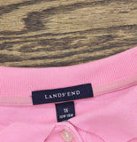 Lands' End Women's Short Sleeve Polo Shirt Pink 1X