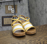 Style & Co. Womens Arloo Strappy Elastic Wedge Sandals Daffodil Yellow 11M