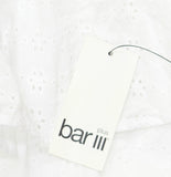Bar III Strapless Ruffled Eyelet Belted Romper 100150774WM White 18W