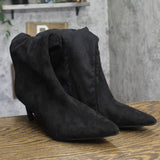 A New Day Womens Justice Boots Suede Mid Calf 94568883 Black 11M-WC
