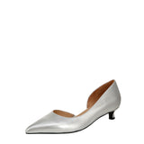 Naturalizer Gallent Pointed Toe Kitten Heel Pumps Silver Metallic Gray 7.5M