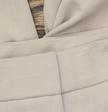 Donna Karan Wide Leg Pinstripe Suit Trousers Cobblestone Brown / Cream 8