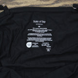 State Of Day Womens Fluid-Knit Pajama Cami Top 100189719MS Black XS