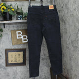 Levi's Womens Vintage Y2K 512 Slim Fit Tapered Leg Jeans Black Wash 14M