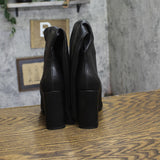 Madden Girl Womens Faux Leather Knee High Block Heel Wise Boot Black Paris 6M