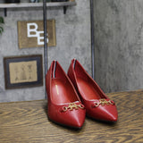 Tommy Hilfiger Womens Nanya Block Heel Pumps TWNANYA Red 8M