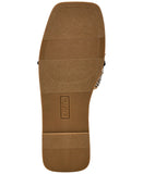 Wild Pair Womens Daisyy Slide Flat Sandals Embellished Black / Natural 8M