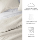 Noble Linens All Season Quilt 2-Piece Set with Sham Natural Brown Twin / Twin XL