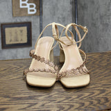 A New Day Women's Mirabel Strappy Heels 89530584 Beige Brown 10M