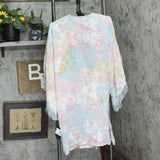 Midnight Bakery Women’s Nikki Floral Print Wrap Robe NIK130 Cream Pink M/L