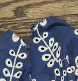 Shoshanna Embroidered Chambray Cover-Up Maxi Dress Chambray Blue / White M