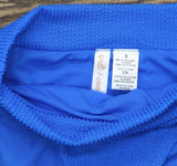 Salt + Cove Ribbed Banded High-Waist Swim Bikini Bottoms Cosmic Cobalt Blue S