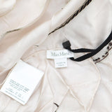 Max Mara Womens Square Feather Print Silk Scarf Foulard Powder Brown OS