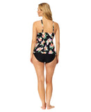 Island Escape Womens Cali Underwire Tankini Swim Top R761249 Black Multi 12