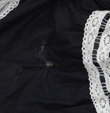 Aqua Womens Smocked Lace Inset Midi Dress S1438DBL Ivory / Black XL