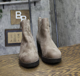 Style & Co. Womens Sayylor Dress Booties 10019630400 Taupe Microsuede Brown 9.5M