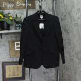 Anne Klein Womens Two-Button Compression Blazer Jacket 10909725 Asphalt Black 4