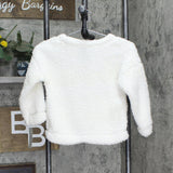 NHL Chicago Blackhawks Girls Crew Neck Poly Gold Lurex Sweatshirt White Lurex XS