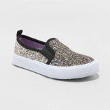 Cat & Jack Girls Carey Glitter Slip-On Sneakers 87831649 Black Multi 5