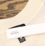 Aqua Cashmere V-Neck Sweater V11599 Ivory Off White M