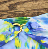 Bleu By Rod Beattie a Beach Printed Hipster Bikini Bottom Cool Blue Multi 12