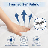 Sleep Philosophy 3M Scotchgard Waterproof Mattress Protector Pad White Twin XL