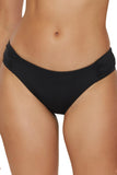 Becca Womens Standard Color Code American Shirred Bikini Bottom 854357 Black XL