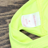Xhilaration Juniors Zip Front Bralette Bikini Top 76565817 Neon Yellow M