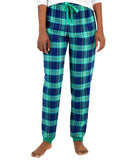 Jenni Womens Cotton Flannel Pajama Pants 100173174MS Shirt Plaid Green 2XL