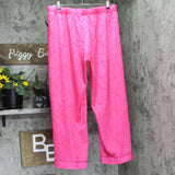 INC International Concepts Notch 2-Piece Collar Pajama Set Magenta Chain Pink L