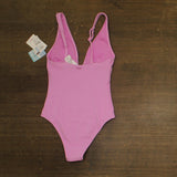 Roxy Womens One Piece Plunge Swimsuit Slimming Tummy Control Lilac Purple XS
