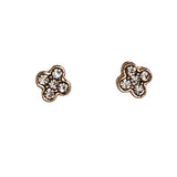 Unique Designs Womens Trio Earring Set Hoops Studs Rhinestones Gold Yellow