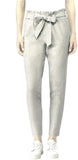 32 Degrees Ladies Tie Front Stretch Ankle Length Pants 1369422 Clay Gray M