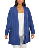 Anne Klein Plus Size Monterey Open-Front Cardigan 10830042