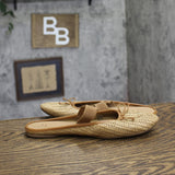 A New Day Ida Woven Raffia Mule Flats 94822385 Beige Brown 9.5M