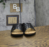 Easy Spirit Womens Meadow Criss Cross Sandals SEMEADOW Black 9.5M