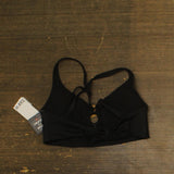 Bar III Womens Resort Solids Ring-Detail Bikini Top MBRS24101 Black S