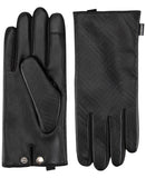 Isotoner Signature Womens Gem SmarTouch Faux-Leather Gloves Lined Black S/M