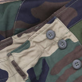 Urban Renewal Womens Button Fly Cargo Military Straight Leg Pants Green Camo S