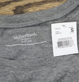 Motherhood Maternity Neck Adding a Little Love Graphic Maternity T-Shirt Gray S