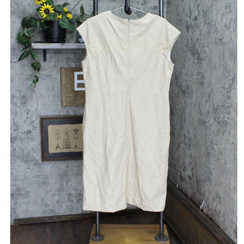 Prologue Women's Short Sleeve Faux Leather Dress 566822 Beige Brown L –  Biggybargains