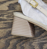 Franco Sarto Pump Faux Leather Woven Alabaster Off White MISMATCH (7.5M/8M)