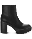 Sun + Stone Womens Kinsley Platform Booties 10014121100 Black 9.5M
